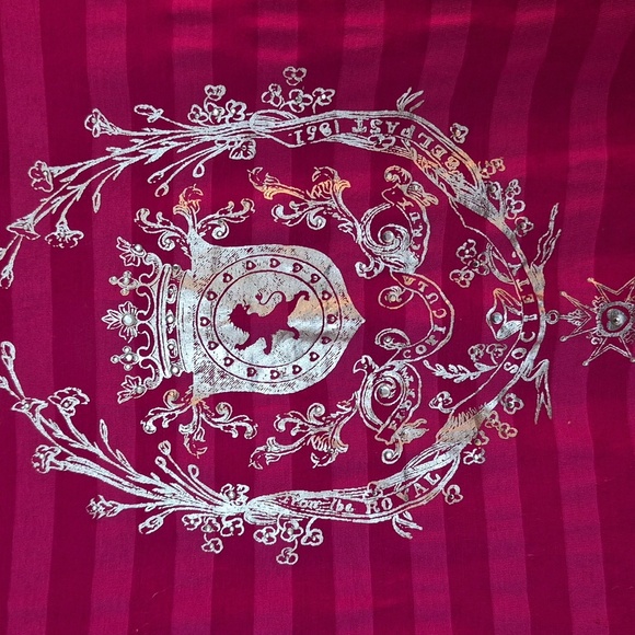 Express Y2K Going Out Top V Back Tie Metalic Rhinestone Embellished Fushia - Picture 4 of 5